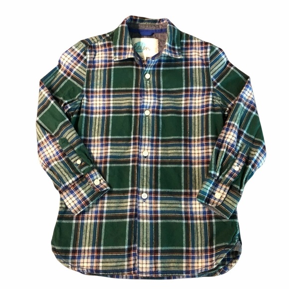Boden Other - BODEN - BOYS SZ 7-8Y GREEN FLANNEL SHIRT